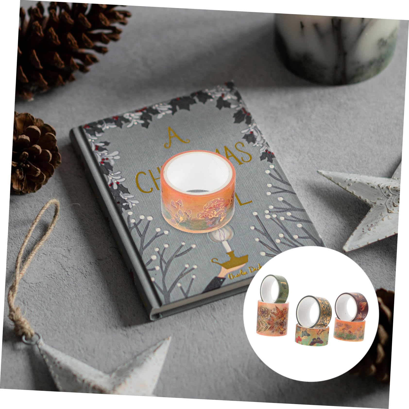 HOMSFOU 4 set Nastro Washi Carta Sottile Adesivi Per Diario Nastro Colorato Per Artigianato Nastro Da Per Scrapbooking Graziosi Accessori Per Diario Materiale Per 6 * 4