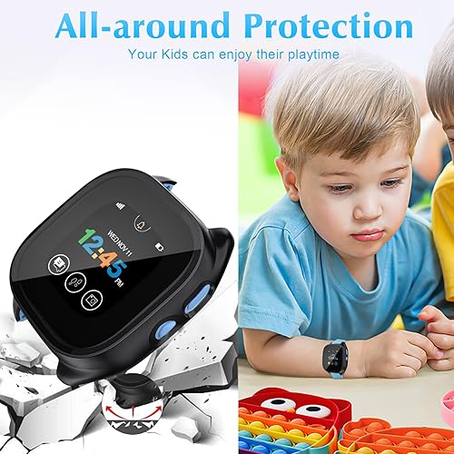 Miniatura 4 de Snyeest Paquete de 3 Funda compatible con Gizmo Watch 3 protector de pantalla para niños, protector de pantalla de vidrio templado solo compatible