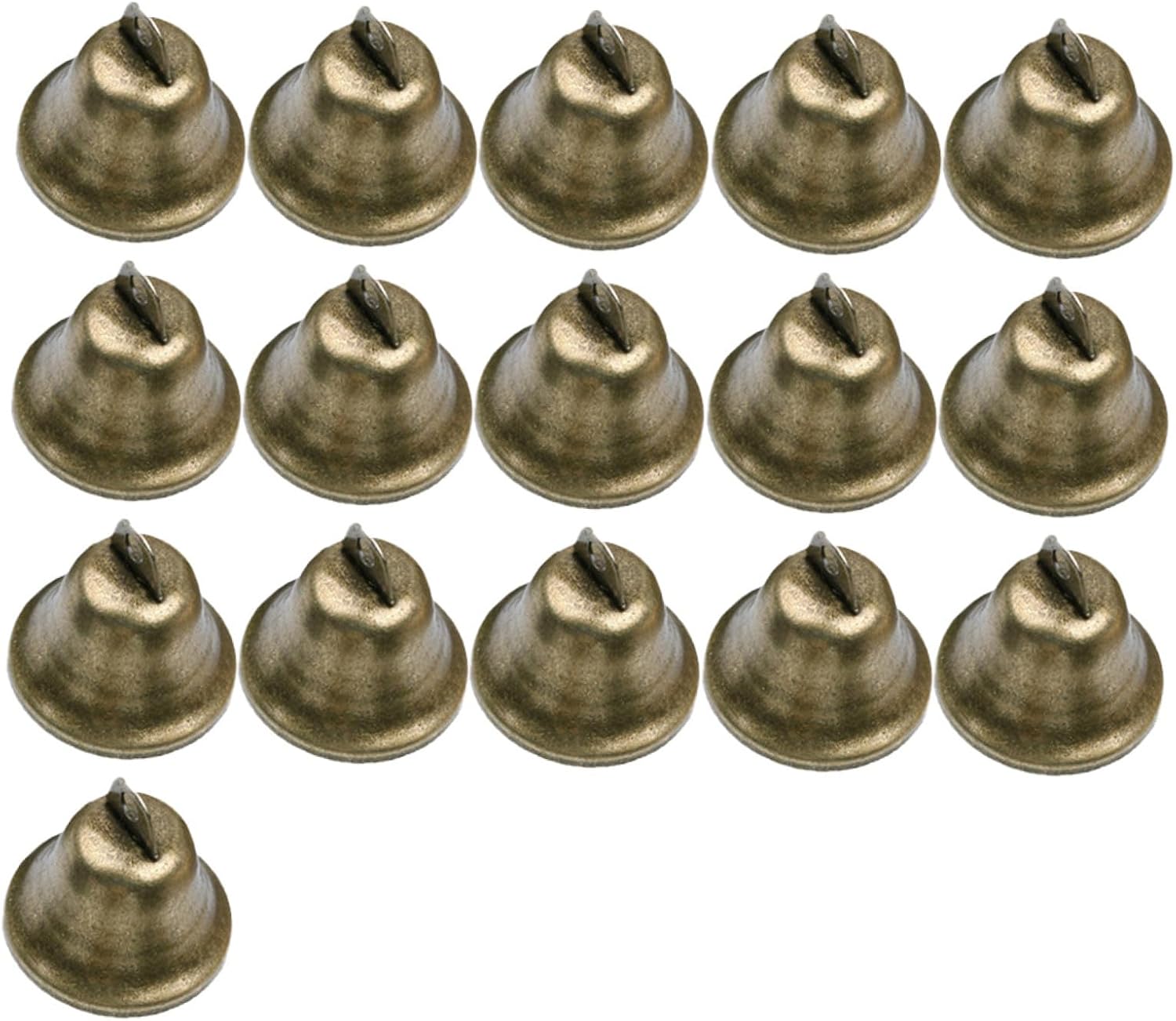 Uonlytech 16pcs DIY Jingle Bells for Crafts Bronze Bells Christmas Craft Ornament
