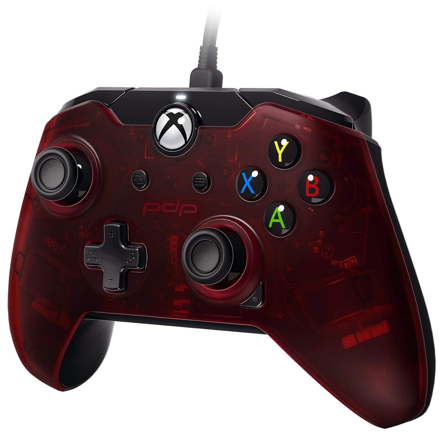 PDP Gaming Wired Controller for Xbox One, Xbox One X, and PC - Crimson Red (Renewed)