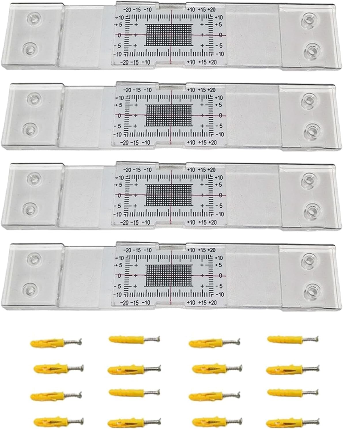 4Pcs Crack Monitoring Record, Standard Tell-Tale Crack Monitor for the Standard and Corner Tell-Tale Acrylic
