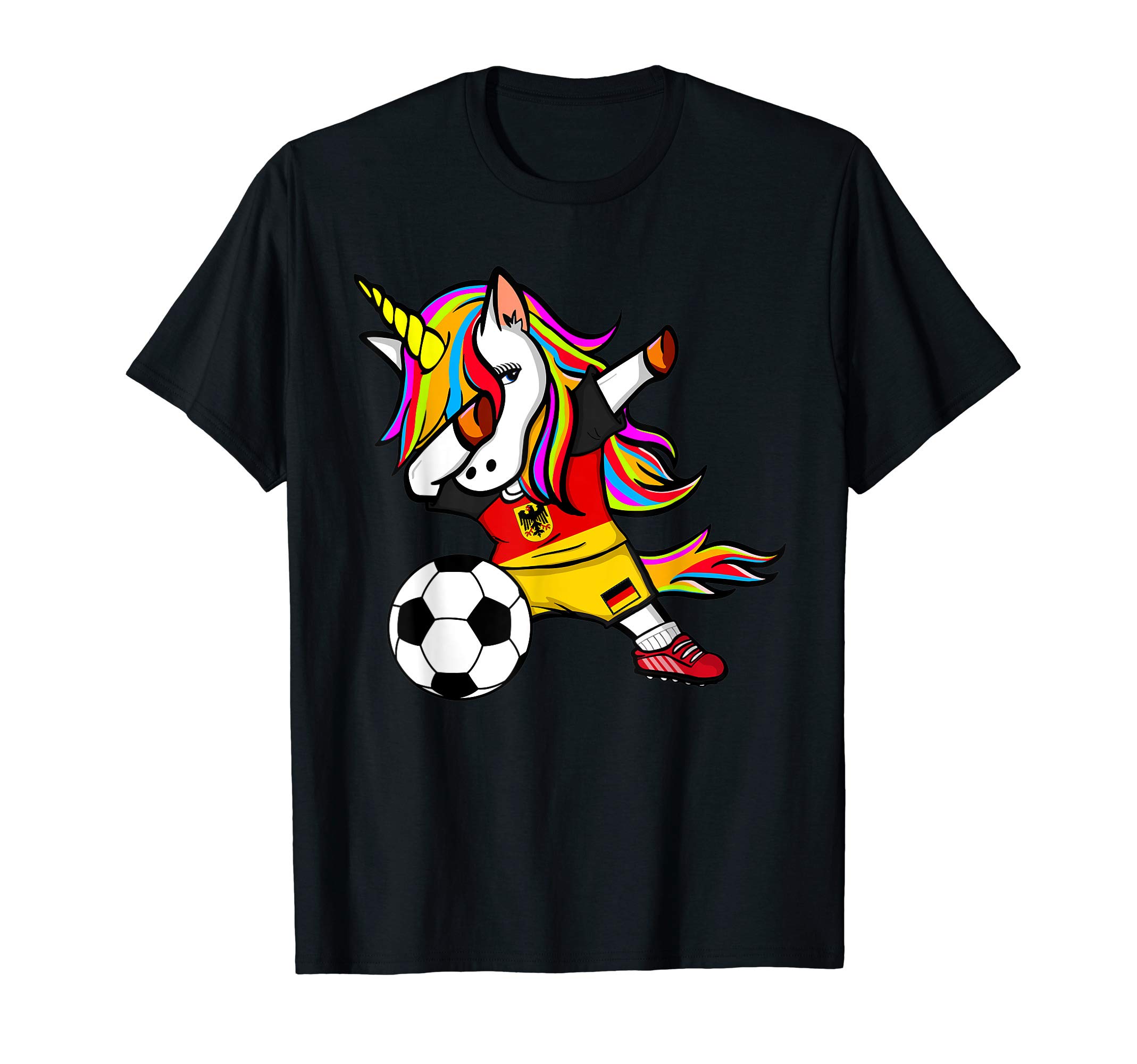 Dabbing Unicorn Germany Soccer Fans Jersey German Football T-Shirt