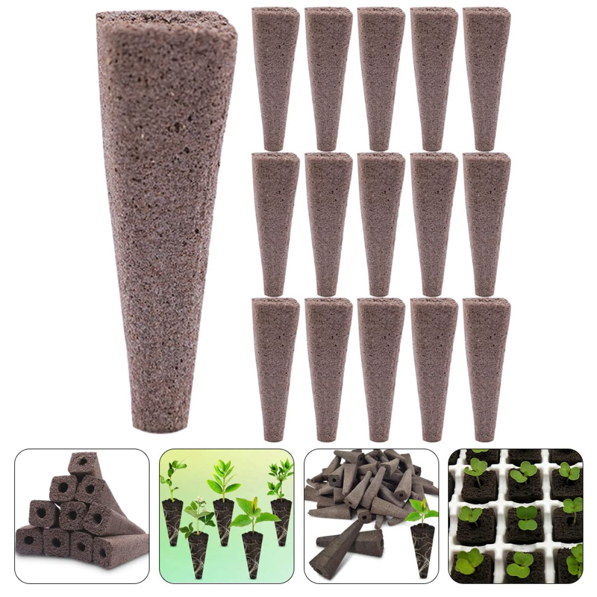 Mipcase 100pièces Blocs De Culture Soilless pour Pépinière Nutriments Terreau De Culture sans Sol pour Plantes Et Jardins Intérieurs