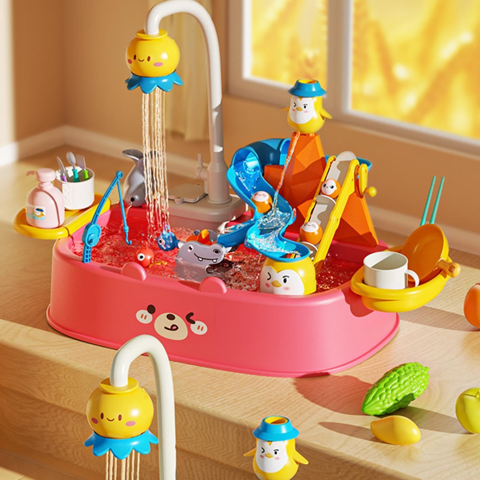 Zabawkowy zlewozmywak kuchenny dla dzieci Gra w odgrywanie zmywarki do | Wodny Zlew Zabawkowy Do Użytku W Domu, W Mieszkaniu, W Sali Klasowej, W Przedszkolu, Na Stoliku, Na Przyjęciu, Na Ur