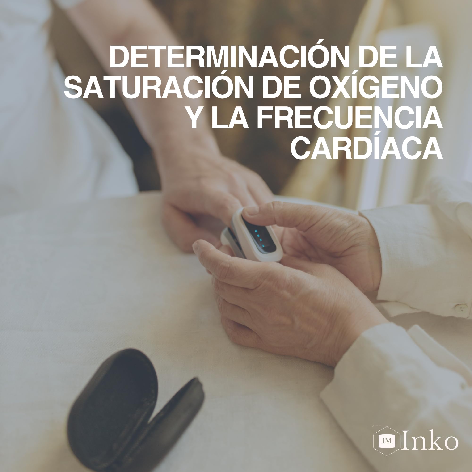 Pulsioxímetro de dedo Inko Medical con Indice de Perfusión, Lectura más Exacta, Oxímetro Dedo Profesional