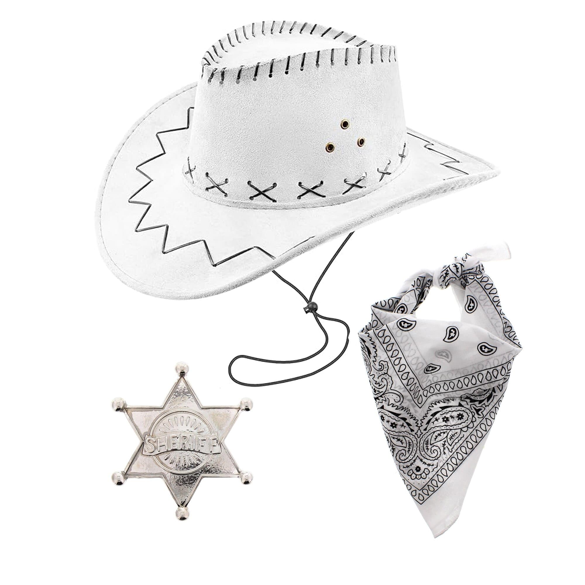 Zac's Alter Ego Fancy Dress Cowboy Sheriff Badge, Hat & Bandana/Neckerchief Set — image 1