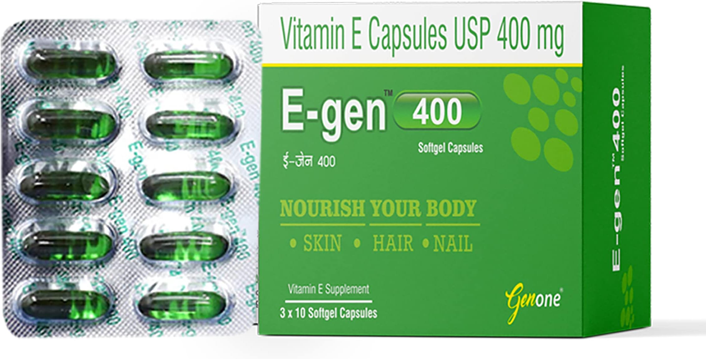 E-gen Natura NATURAL Vitamin E Oil Capsule for Skin and Hair (50 Capsules)