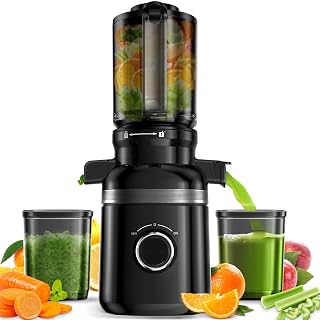 Juicer Machines Cold Press Juicers - 4.4 Extra Wide Feed Chute, Masticating Juicer Machine for Vegetable and Fruit, Quiet, Easy to Clean & Assemble - Amazon product rated Grade A