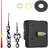 PATIKIL Clock Mechanism Replacement, 1Pcs Quartz Clock Mechanism Battery Operated DIY Wall Clock Aluminium 50mm Hands and Motor Kit Mute Movement, Black Red