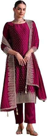 Indian Women Georgette with Embroidery Work Suit Set 14714