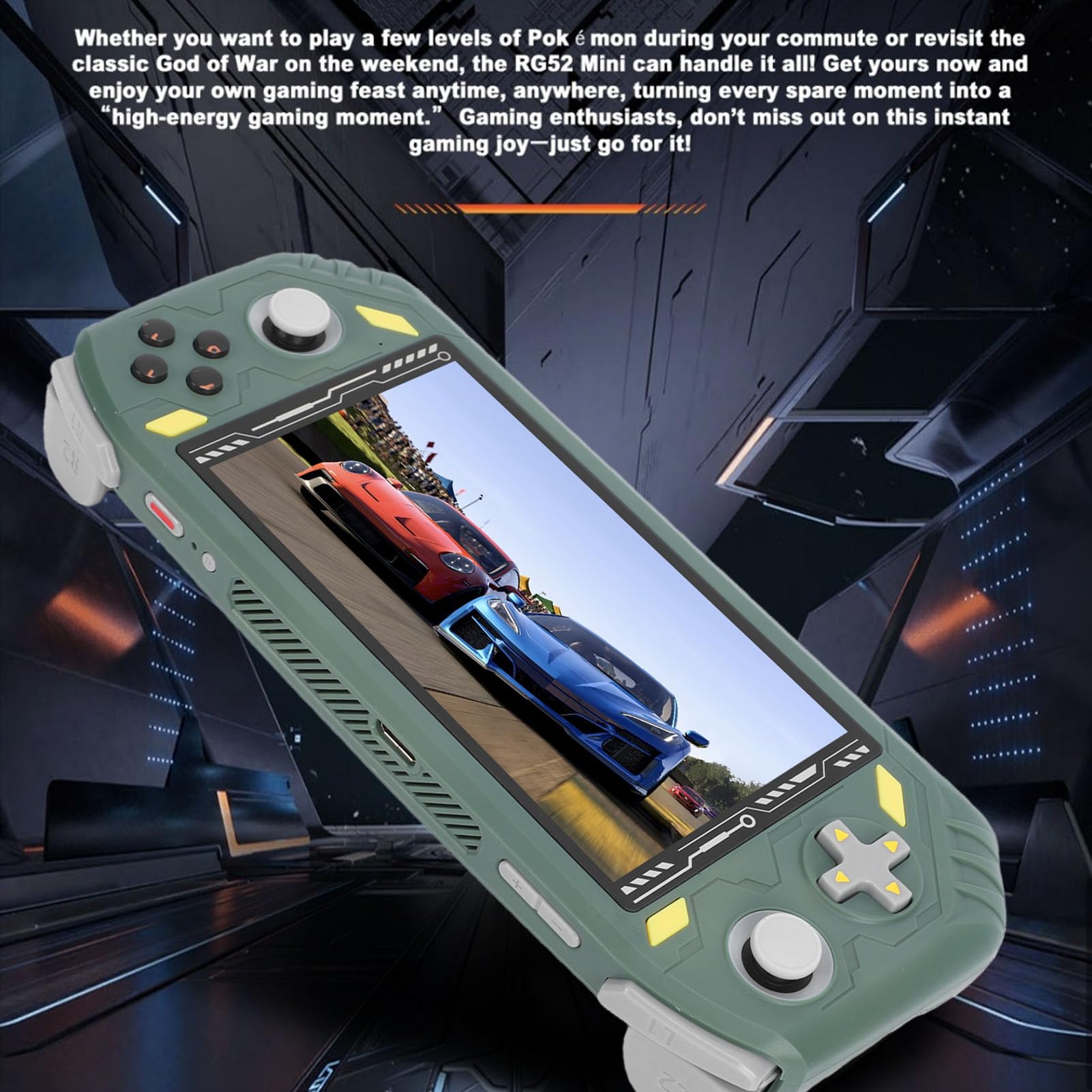 Generic Console di Gioco Portatile EE4.7 Plug and Play Due Controller Azione Multigiocatore Immediata (GREEN)