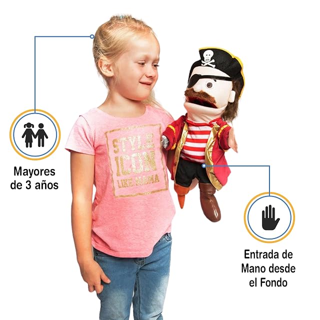 Foto 2 de 5 de Silly Puppets 14" Pirate (Peach) by