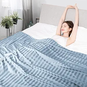 Elegear Revolutionary Cooling Blanket Twin, Absorbs Heat to Keep Body Cool for Night Sweats, Double Sided Arc-Chill3.0 Cooling Fiber Q-Max>0.5, Lightweight Summer Cold Blankets for Sleeping 59“ x 79”