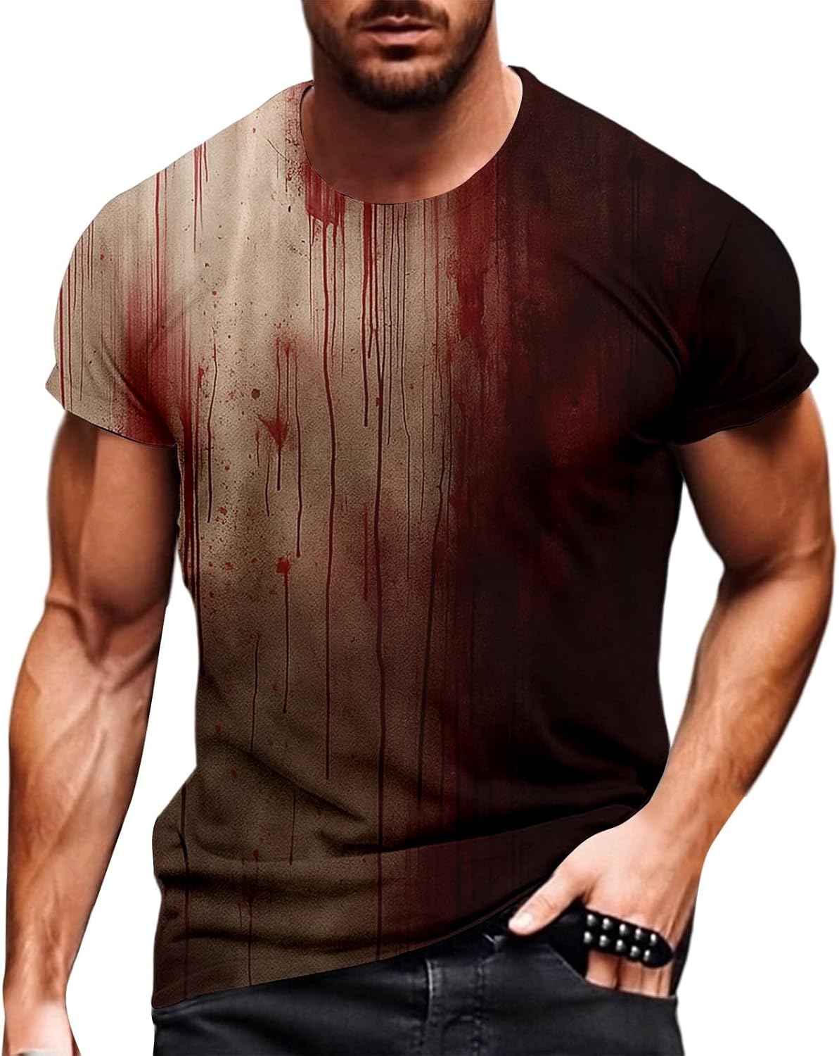 Problème Résolu Halloween T-shirt Homme Décontracté Grande