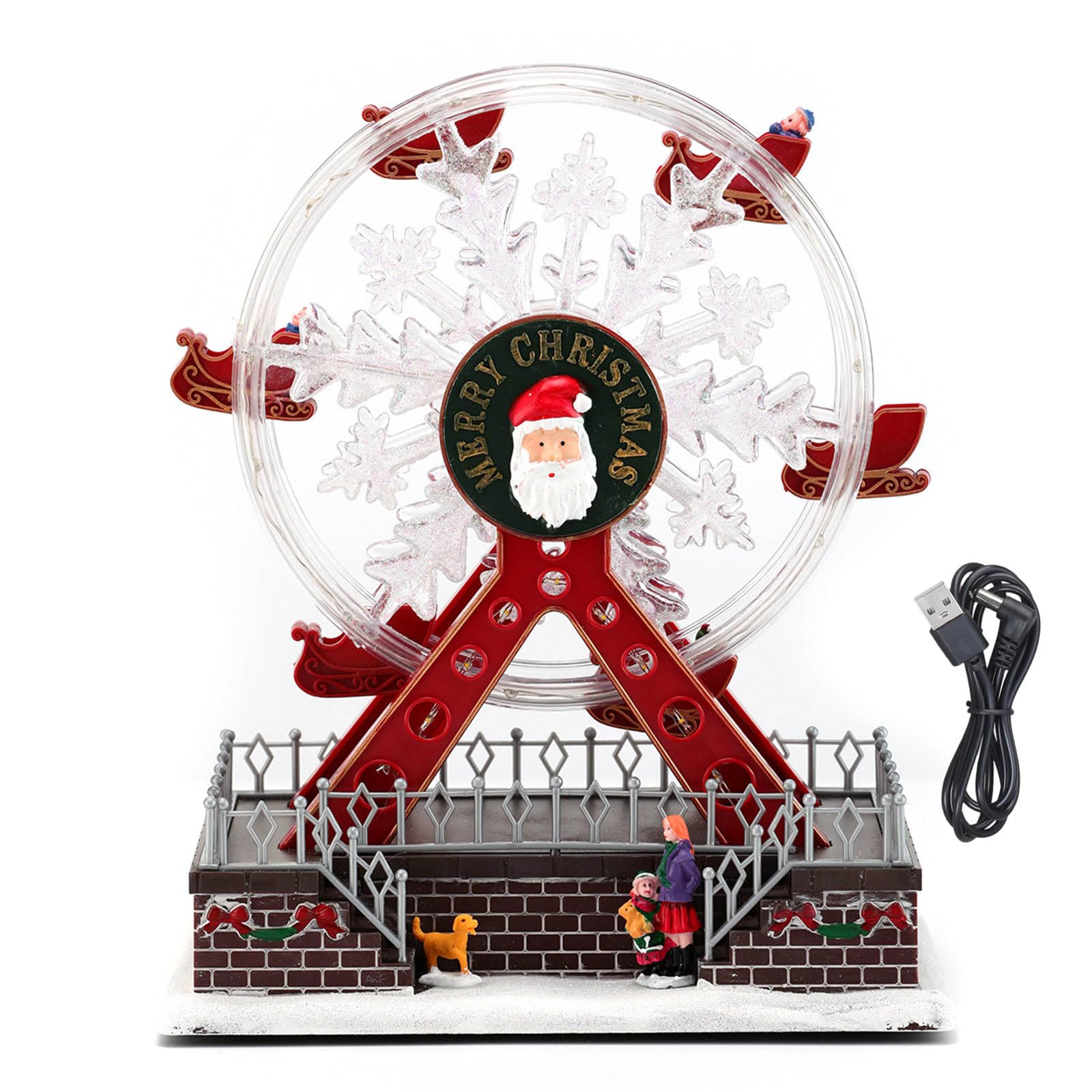 Décoration de Noël musicale rotative : fini les décors fixes !