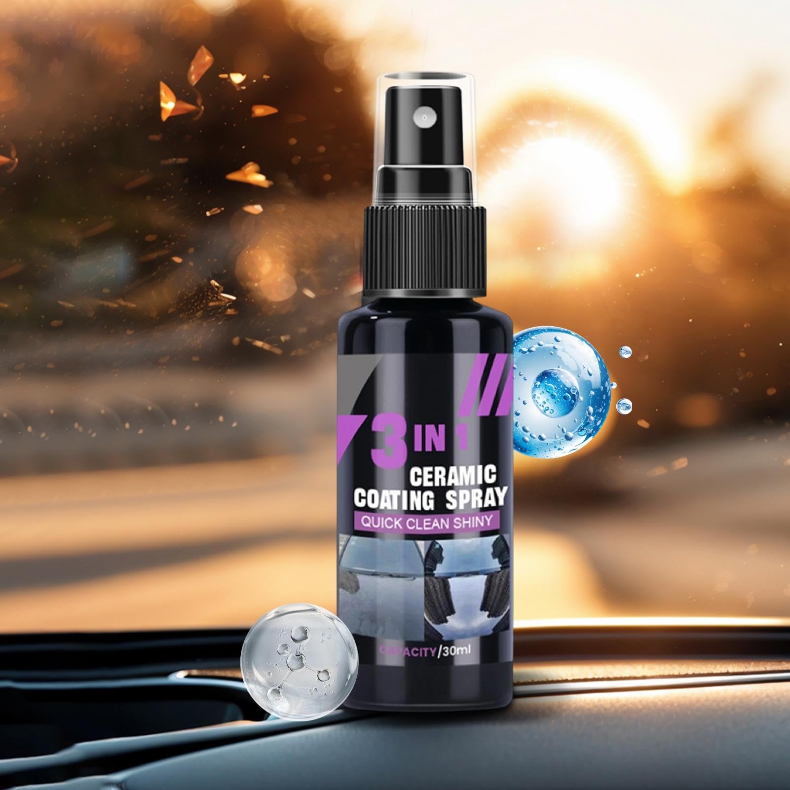Keramikversiegelung für Kraftfahrzeuge Fahrzeug-Politur-Spray | Lackversiegelungsspray für Kraftfahrzeuge Für Lkw, Wohnmobile, SUVs, Limousinen, Detaillierer, Profis, Garagen, Haushalte,