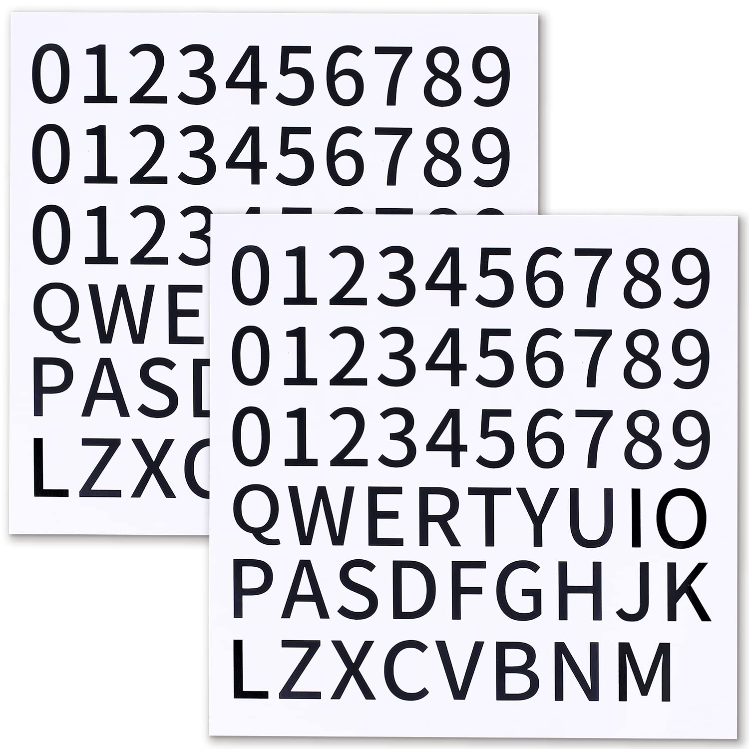 Amazon.co.jp: シール アルファベット 数字 ナバー ステッカー 番号