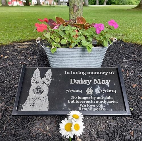 Miniatura 5 de Placa conmemorativa personalizada para mascotas, perros, gatos, lápida grabada personalizada, piedra conmemorativa para un ser querido perdido,