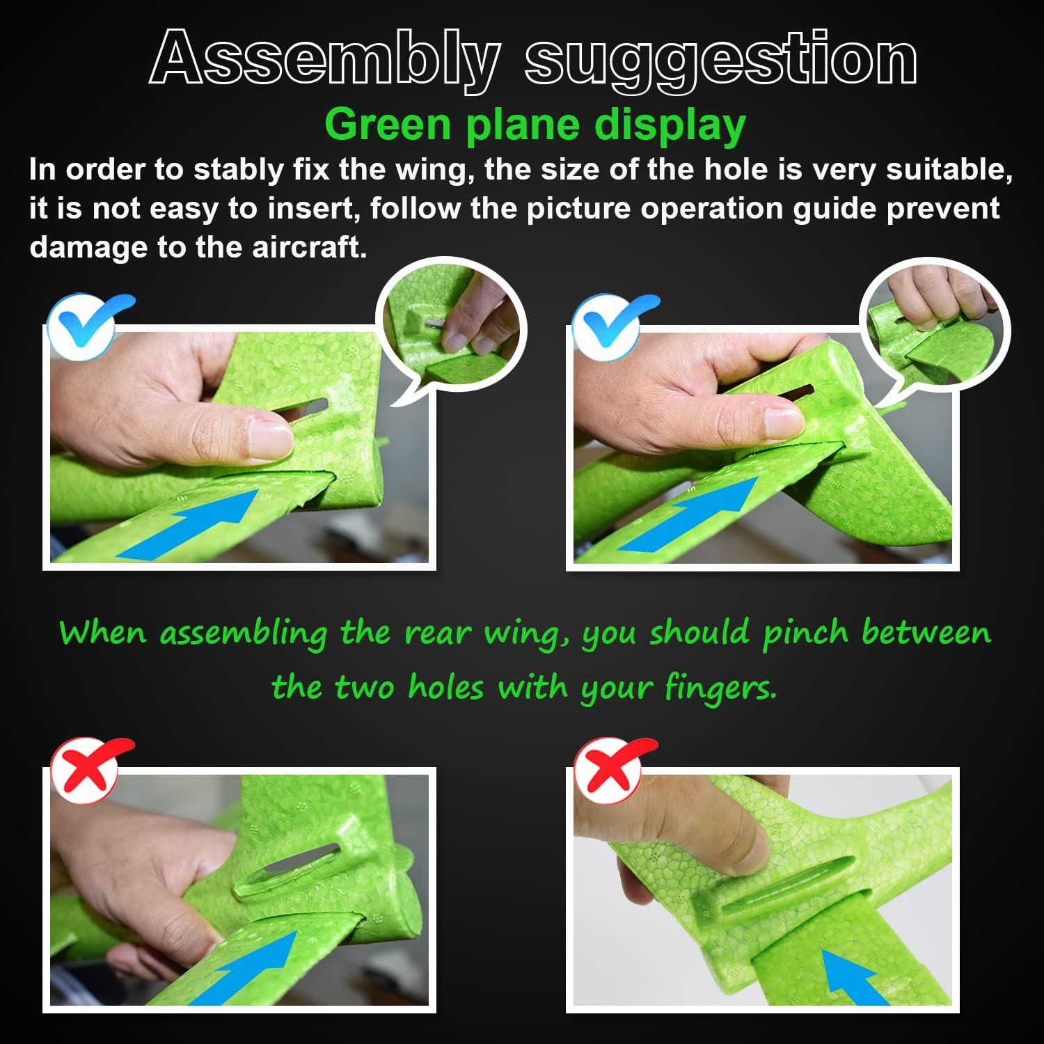 MIMIDOU 2 pcs Flashing Luminous Glider Plane 2 Flight Mode Aerobatic Superb Charming Shining Foam Airplane can Fly at Night for Kids as The Best Gift