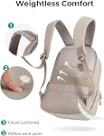 BAGSMART College Laptop Backpack, Travel Laptop Backpack for Women, Quilted Casual Daypack