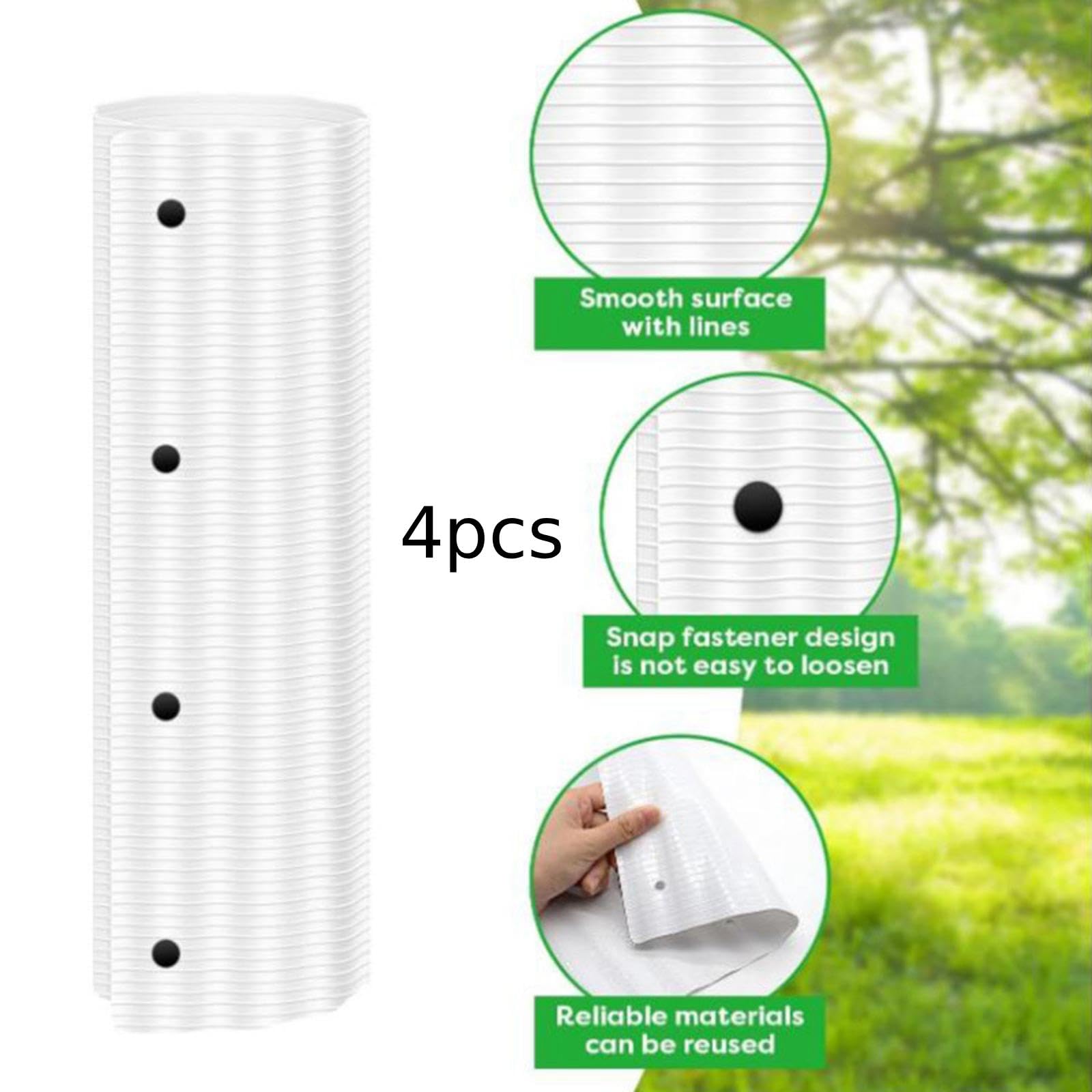 Protection Tronc d'arbre Portable, protège Contre Les Cerfs, Les Animaux, Les tondeuses, Les débroussailleuses et Sauvage. Emballage, 4 Pièces