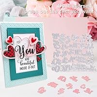 Vista 5 de 26 troqueles de corte de letras mayúsculas, minúsculas, 26 troquelados del alfabeto, plantillas de metal en relieve, molde de plantilla