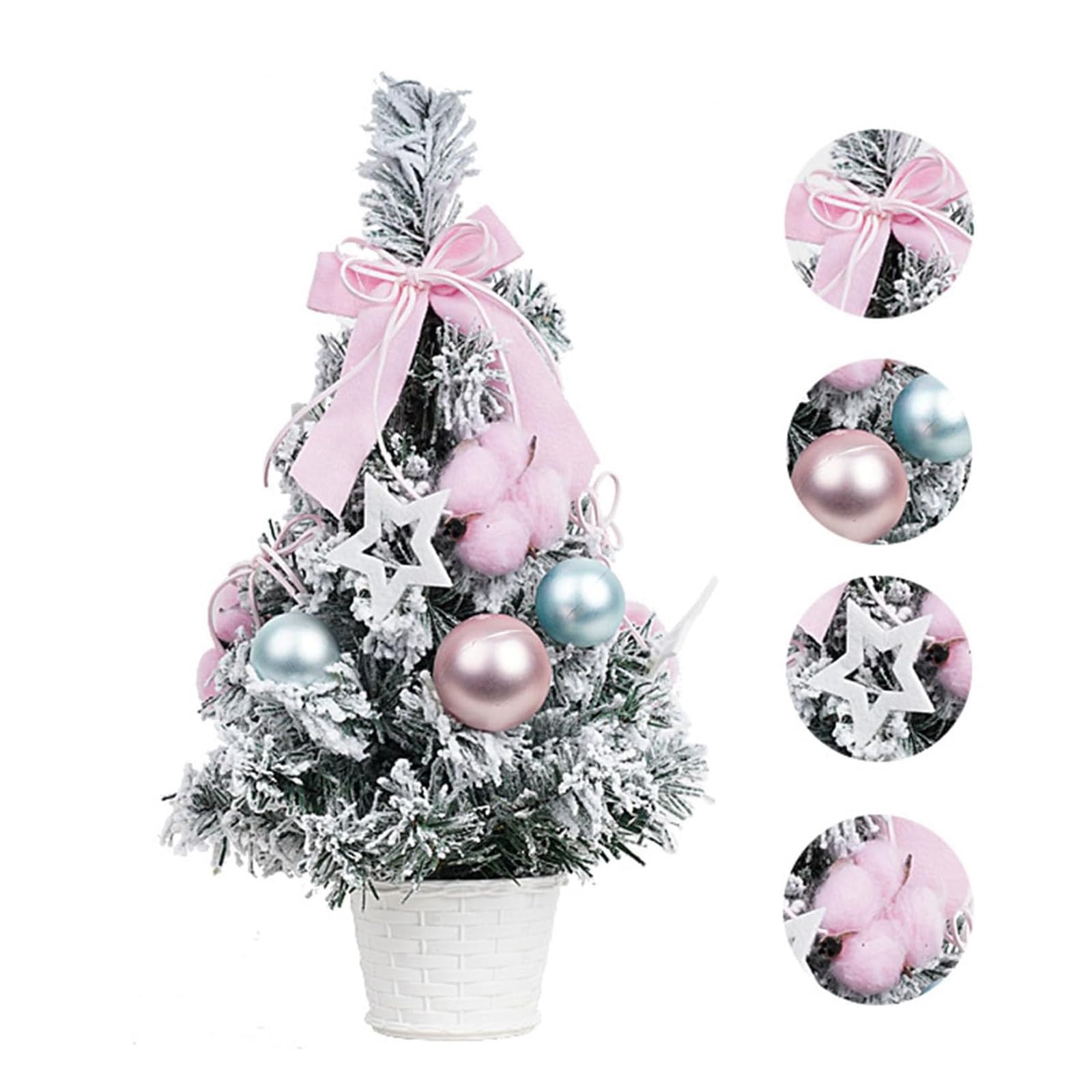 Piccolo albero di Natale da 11,8 pollici, squisito mini albero artificiale da tavolo for la decorazione di hotel, centri commerciali e case piante artificiali(40CM)