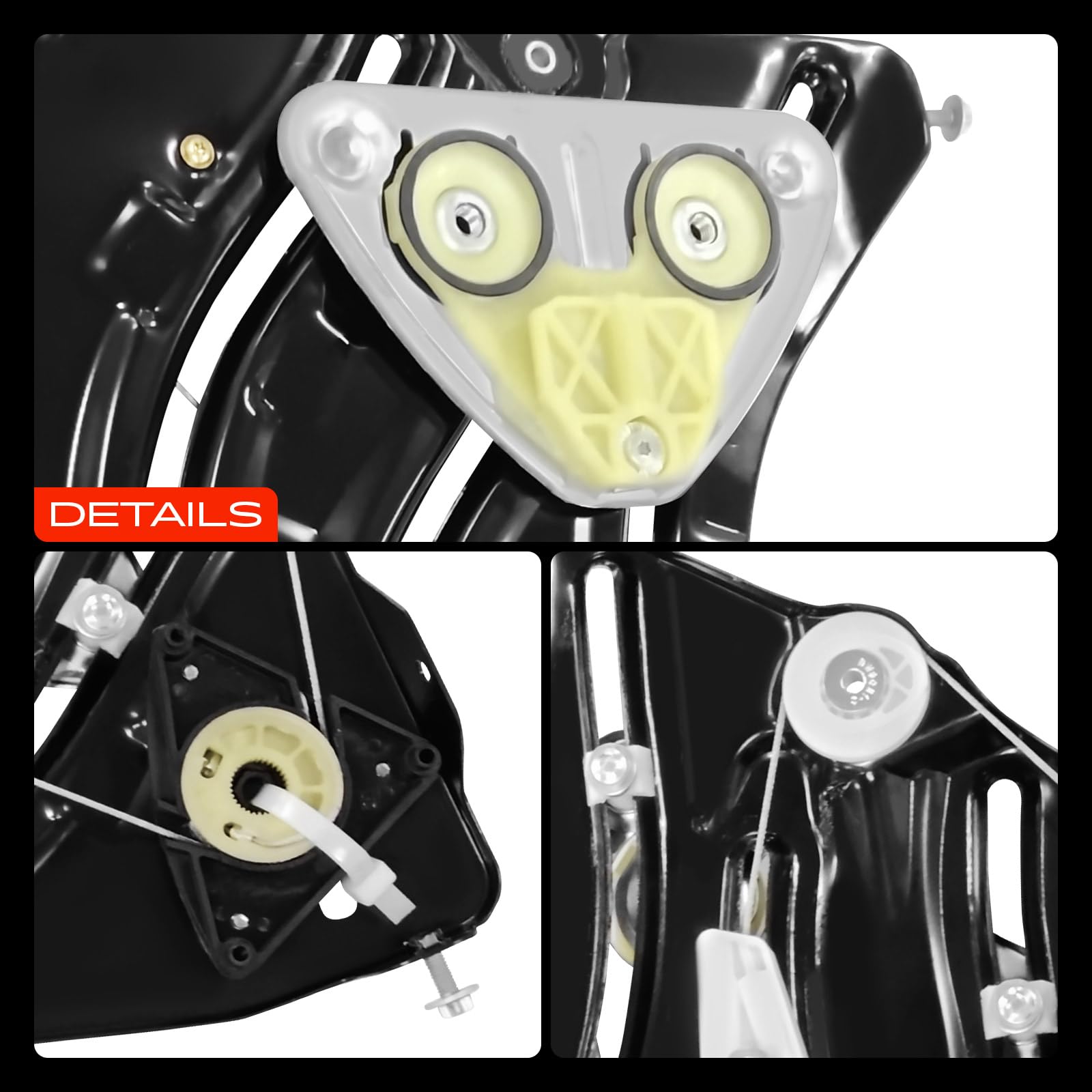 Frankberg Elevalunas Mecanismo elevalunas Eléctrico sin Motor Trasero derecho Sin placa 2-Puerta Compatible con Min.i cabrio R57 Min.i cabrio R52 Replace# 51377111018
