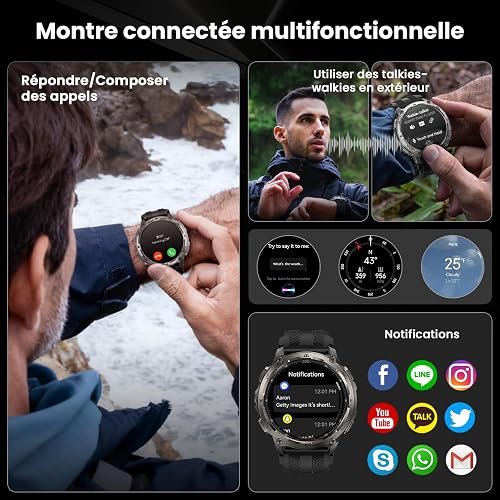 KOSPET Tank T4 Smartwatch Uomo Rugged, Mappa Offline & GPS, 10ATM & IP69K - 7