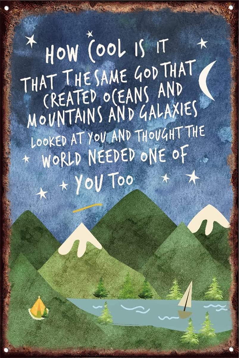 Kwqdozf As Sign 13 8X12 Inch Tin Sign The Same God Creation Wall Art Inspirational Quotes Fram