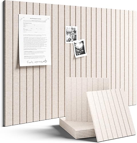 Miniatura 58 de FLUXYNARA - Tablero de anuncios de fieltro 48 x 36 pulgadas, alternativa al corcho, paquete de 12, 70 lengüetas adhesivas, panel de pared grueso