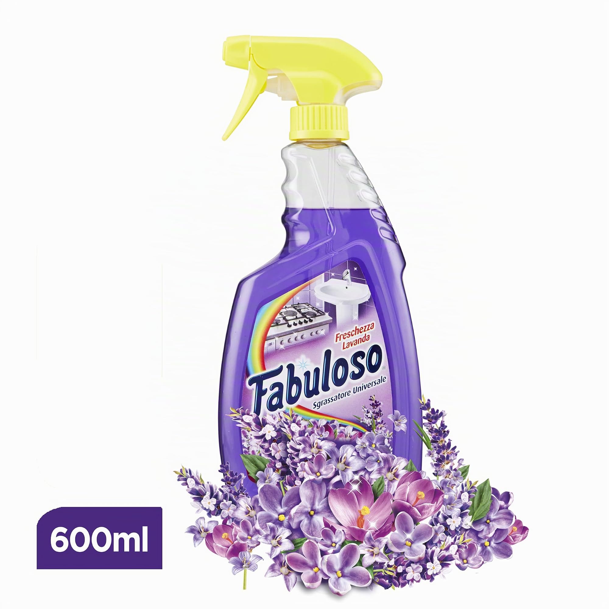 Fabuloso Spray Universale Lavanda - Pacco da 10 x 600 ml - Totale: 6000 ml, 6000 millilitro, 10