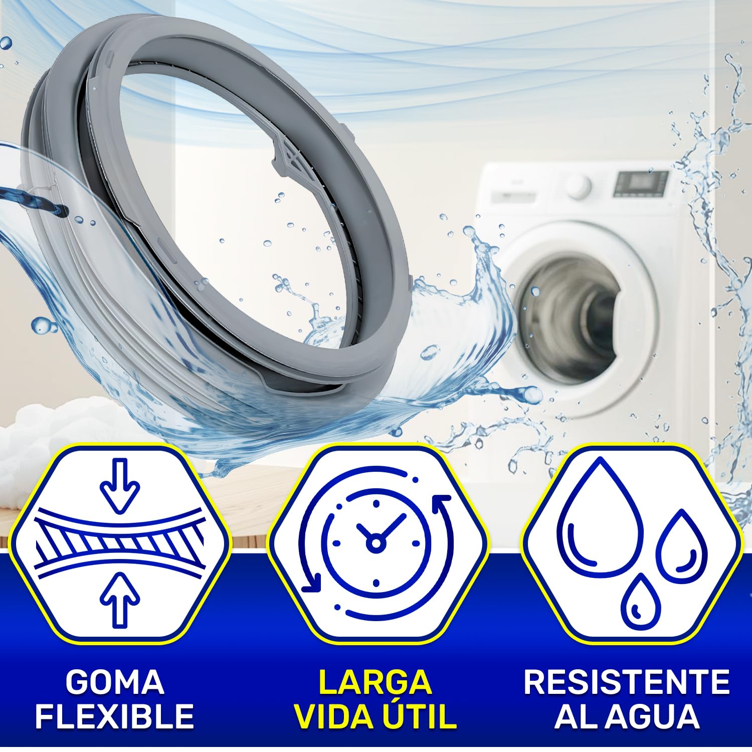 Goma Lavadora Puerta Código 3790201515 1108590900 1108590421 para Aeg | para Electrolux - Garantía de 10 Años - MONTERAL