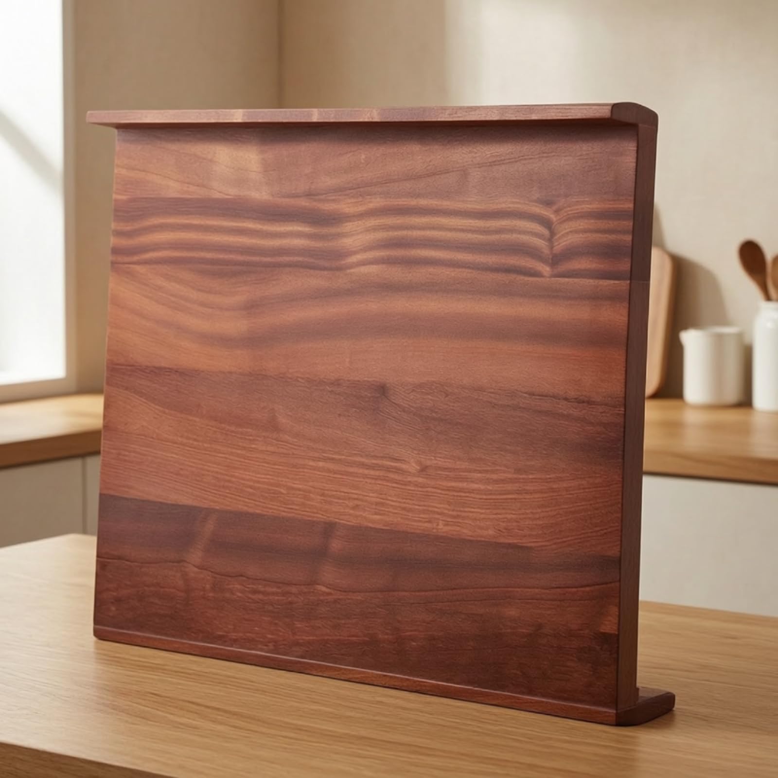Amagogo Tabla de Cocina de Madera Tablero Tabla Superficie Borde Elevado Antideslizante y Canal de Goteo Madera de de 2 Cm para Amasar Hornear Cortar y, 60 40 2cm, Pestaña Única