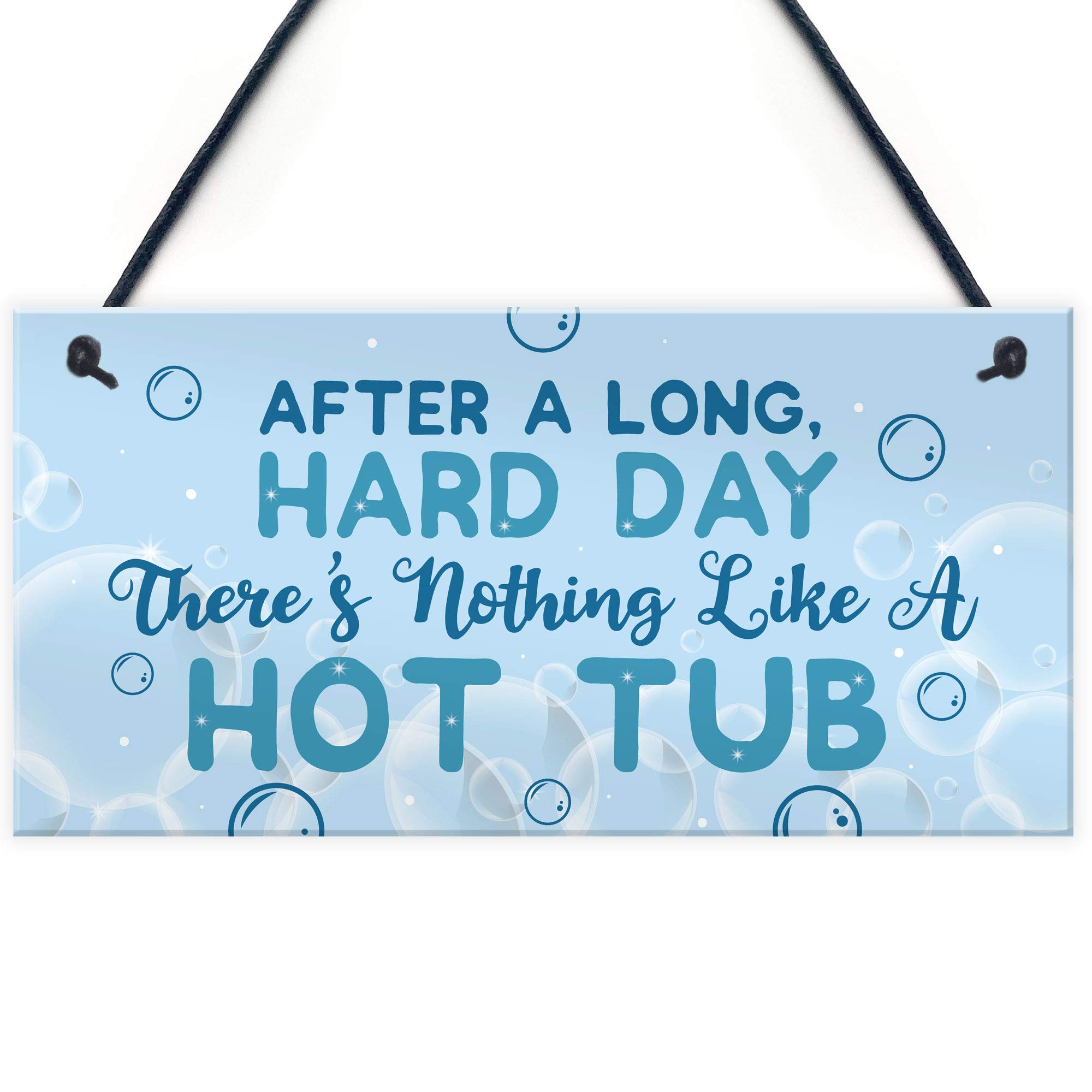 Red Ocean FUNNY HOT TUB SIGN Garden Signs And Plaque Summer House Plaque Pool Party Gift