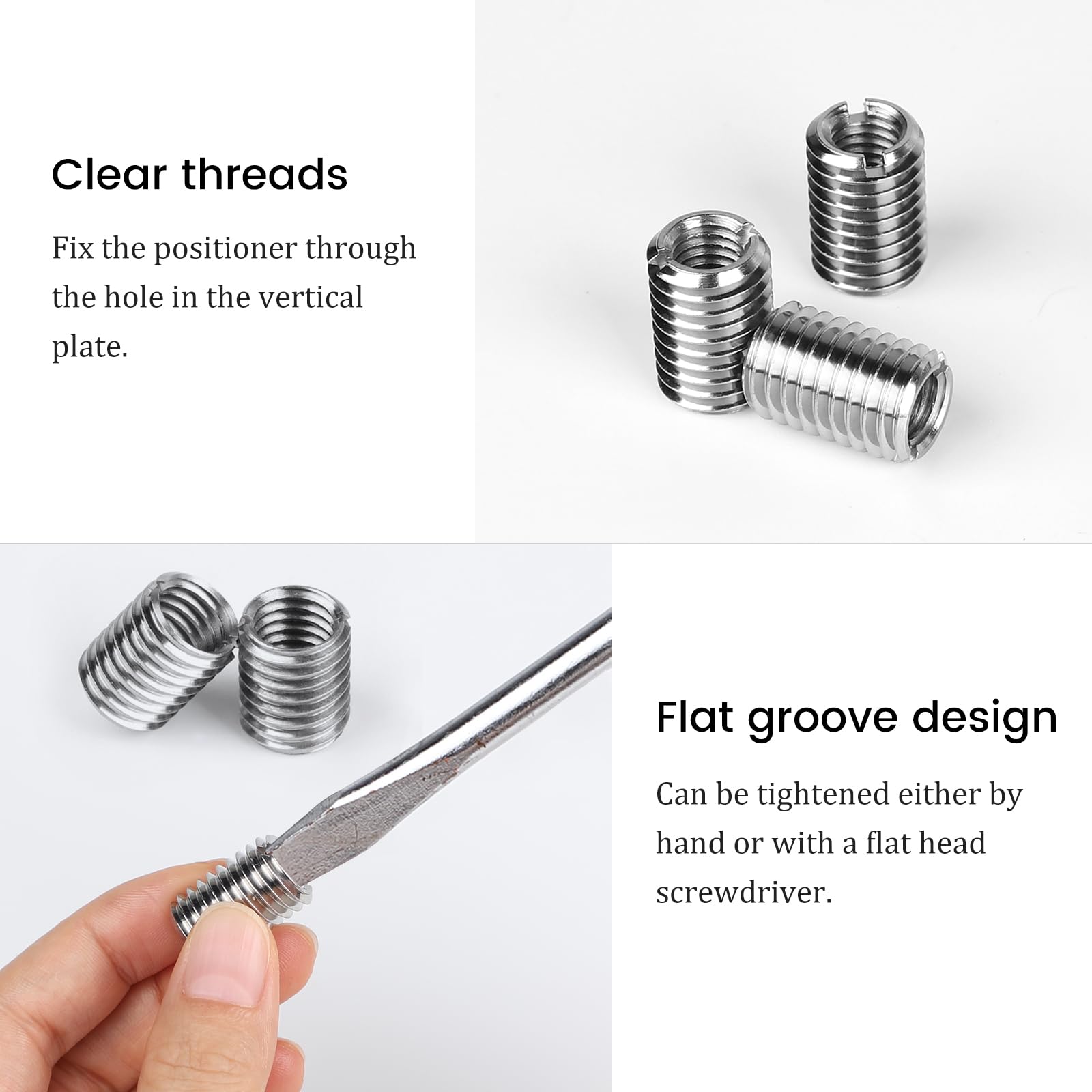 EXLECO 12x Inserti Filettati M12 a M10 15mm Boccole Filettate per Legno Inserto Filettato Autofilettante Dadi di Riduzione Filettato Riparazione Dado Riduzione Interno M10 X 1,5mm Esterno M12 X 1,75mm
