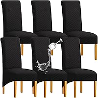 Vista 54 de Juego de 6 fundas impermeables para sillas de comedor extragrandes (caqui, juego de 6 XL))