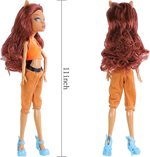 Miniatura 3 de ONEST 5 juegos de muñecas Monster Girl de 11 pulgadas, incluye 5 muñecas Monster Girl, 5 piezas de ropa de muñeca hecha a mano, 5 pares de zapatos