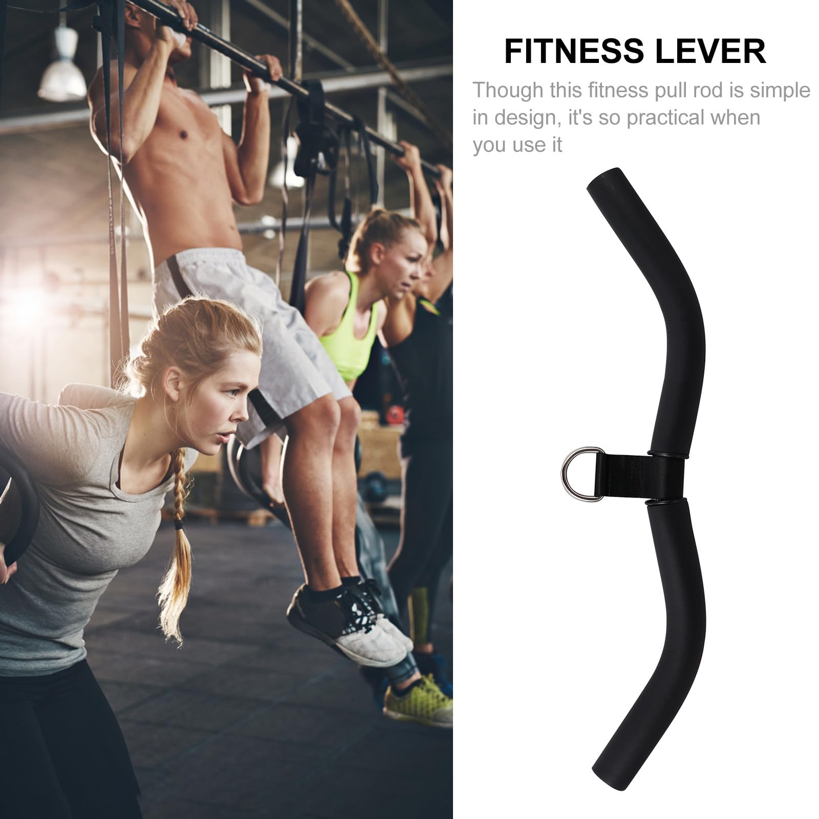 Abaodam Ergonomisch Gestaltete Gym Zughilfe aus Stahl für Schultertraining und Workout Vielseitiges Fitnesszubehör für Persönlichen Gebrauch