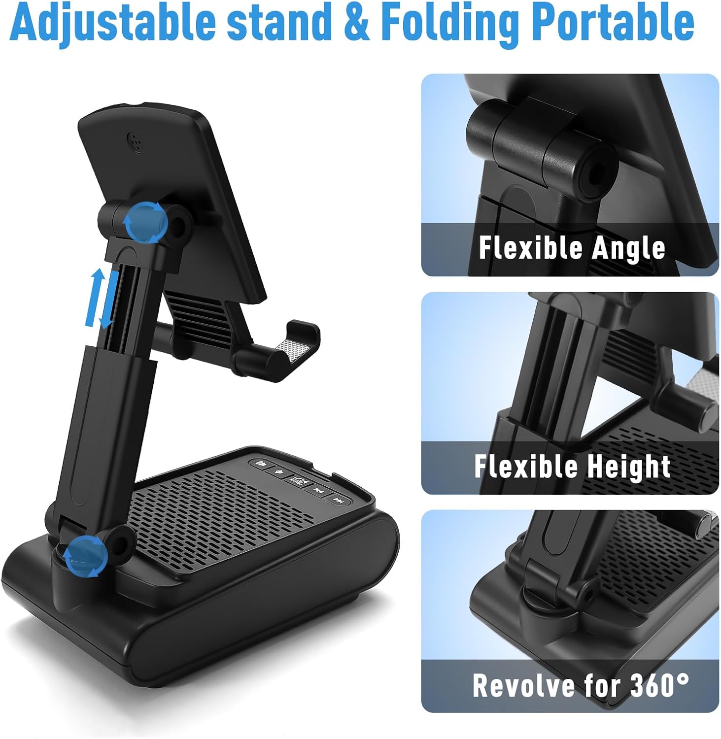 Valentines Day Gifts for Him Men, Cell Phone Stand with Wireless Bluetooth Speaker, Birthday Gifts for Men Unique, Mens Gift for Dad Husband Boyfriend, Cool Gadgets for Mens - Image 4