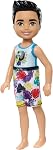 Barbie Chelsea Small Doll Featuring Swimsuit with Stripes & Floral Print, Blonde Hair & Blue Eyes