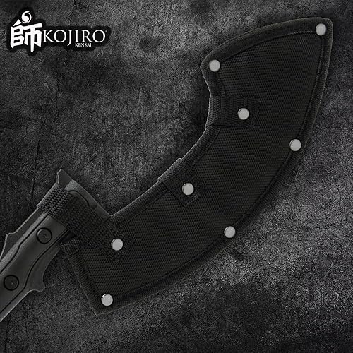 Miniatura 6 de KOJIRO Khopesh and Sheath - Cuchillo táctico y tradicional egipcio  Hoja de acero inoxidable 3Cr13  Mango de nailon con envoltura de cuerda de
