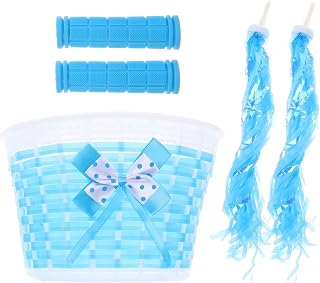 ifundom Bicicleta Cesta Cintas De Bicicleta para Niñas Cestas para Bicicletas para Cestas De Bicicleta para Niñas Canasta De Bicicleta para Niñas Azul El Plastico