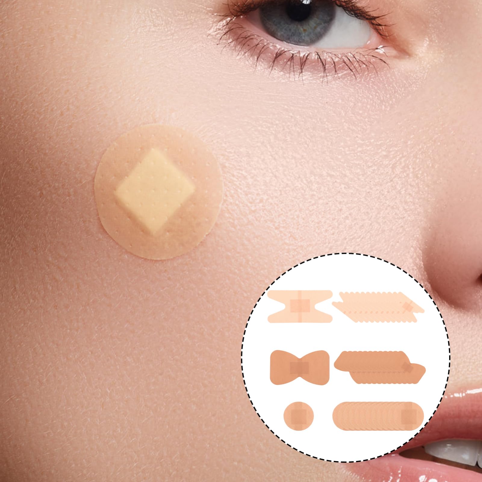FOMIYES 450piezas Apósitos Adhesivos Impermeables y Transpirables Para Cuidado De Heridas Para Nudillos Adultos