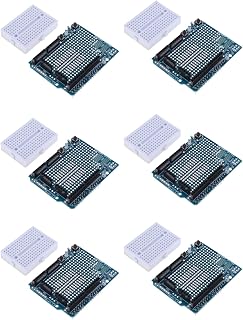 6 Pieces of UNO R3 ProtoShield Prototype Expansion Board with SYB-170 Mini Breadboard Based on Arduino UNO R3 ProtoShield
