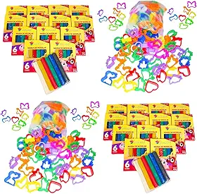 Kit 25 Cx Massinha de Modelar + 25 Cortador Molde Forminha p/Kit Festa Lembrancinha Infantil