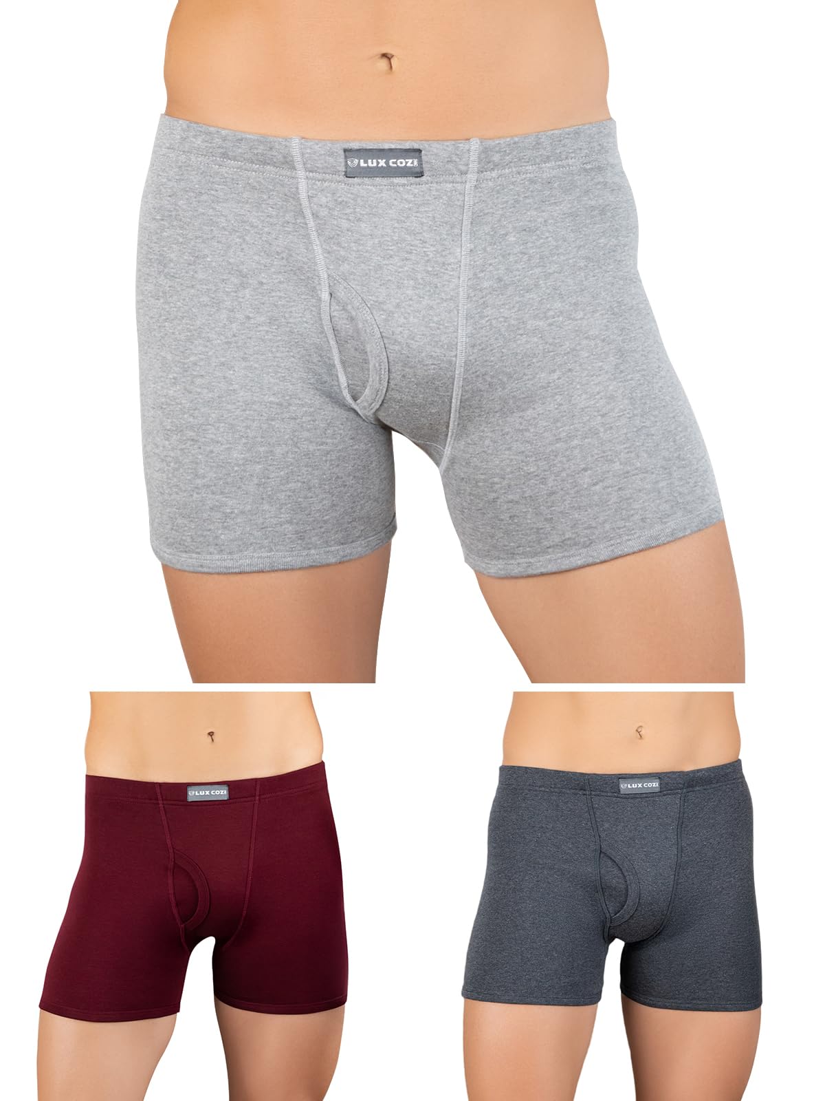 lux cozi Men's Solid Cotton Inner Elastic Trunk (Pack of 3)-picture-20