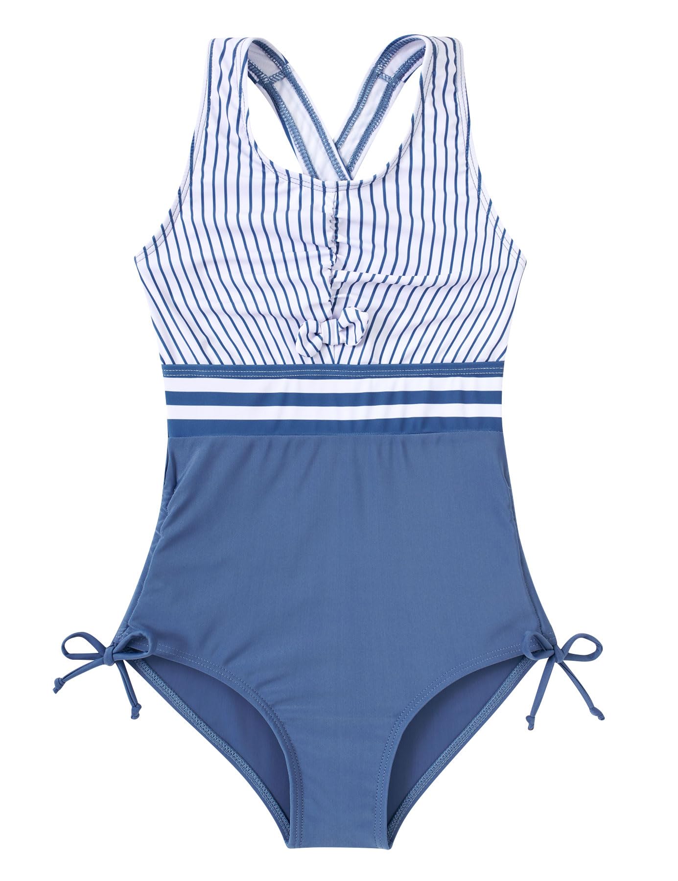 Girls Swimsuit One Piece Bathing Suit 4-13 Years Sleeveless Beach Swimwear