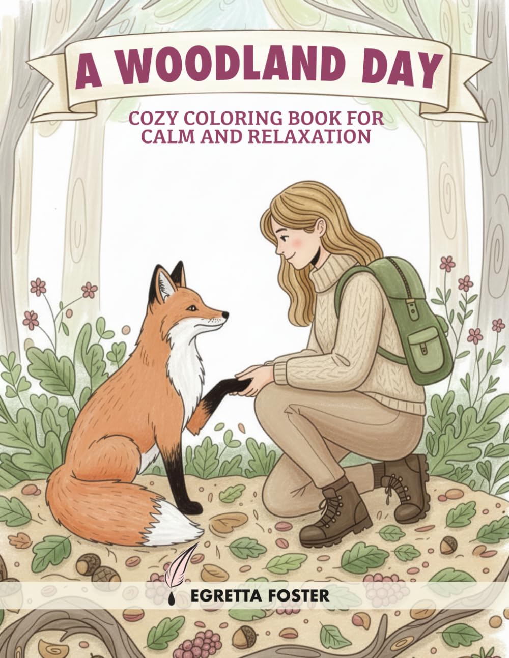 A Woodland Day: A Cozy Winter Coloring Book for Calm and Relaxation for Adults and Teens (Coloring Days)