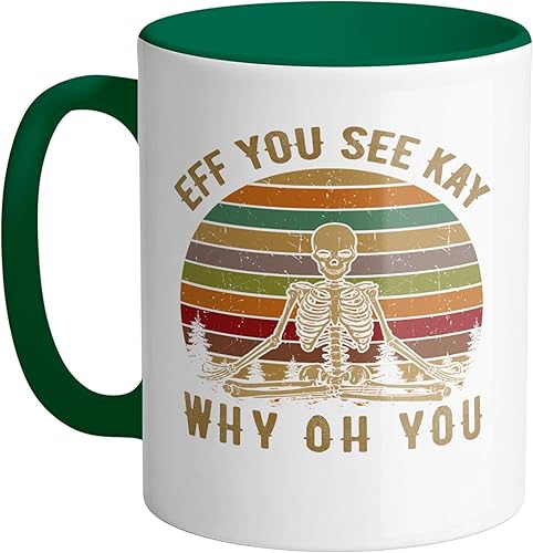 Miniatura 5 de TeesAndTankYou Eff You See Kay Why Oh You - Taza de café, 11 onzas, color azul marino